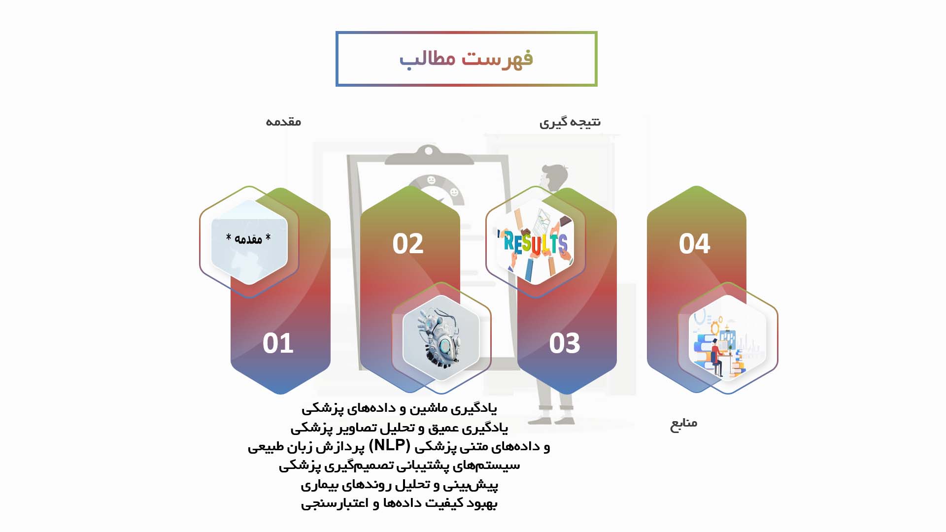 پاورپوینت در مورد استفاده از الگوریتم‌های هوش مصنوعی در مدیریت داده‌های پزشکی